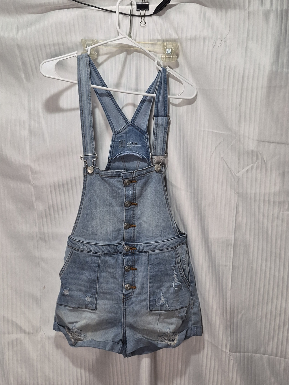 NOBO Medium Light Blue Denim Short Overalls